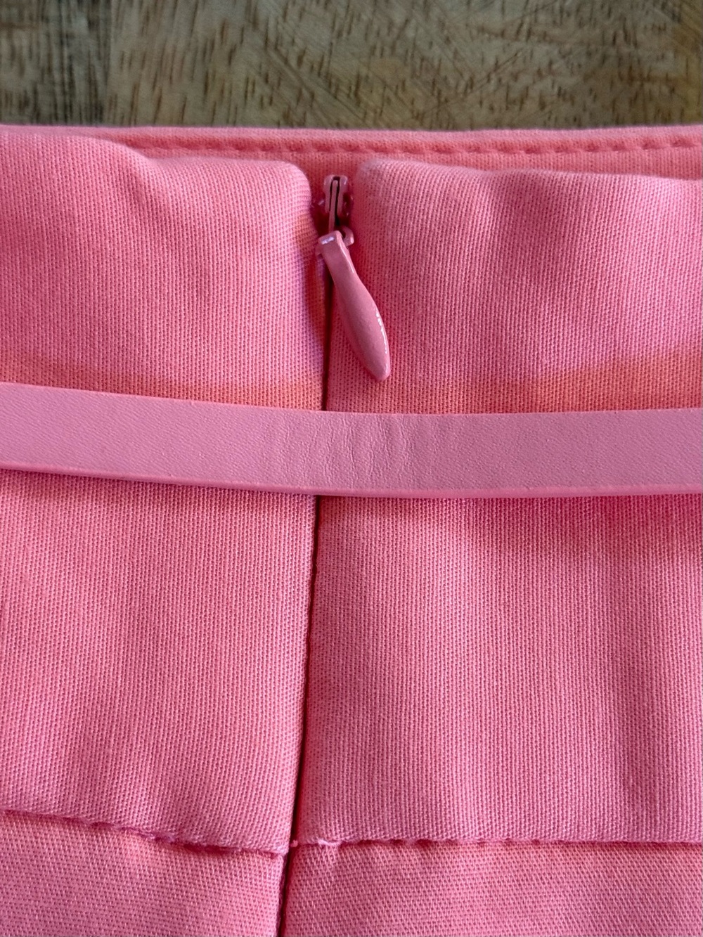 Liz Claiborne Coral Pink Pencil Skirt Size 8 Belted Lined Career Spring - Picture 4 of 10